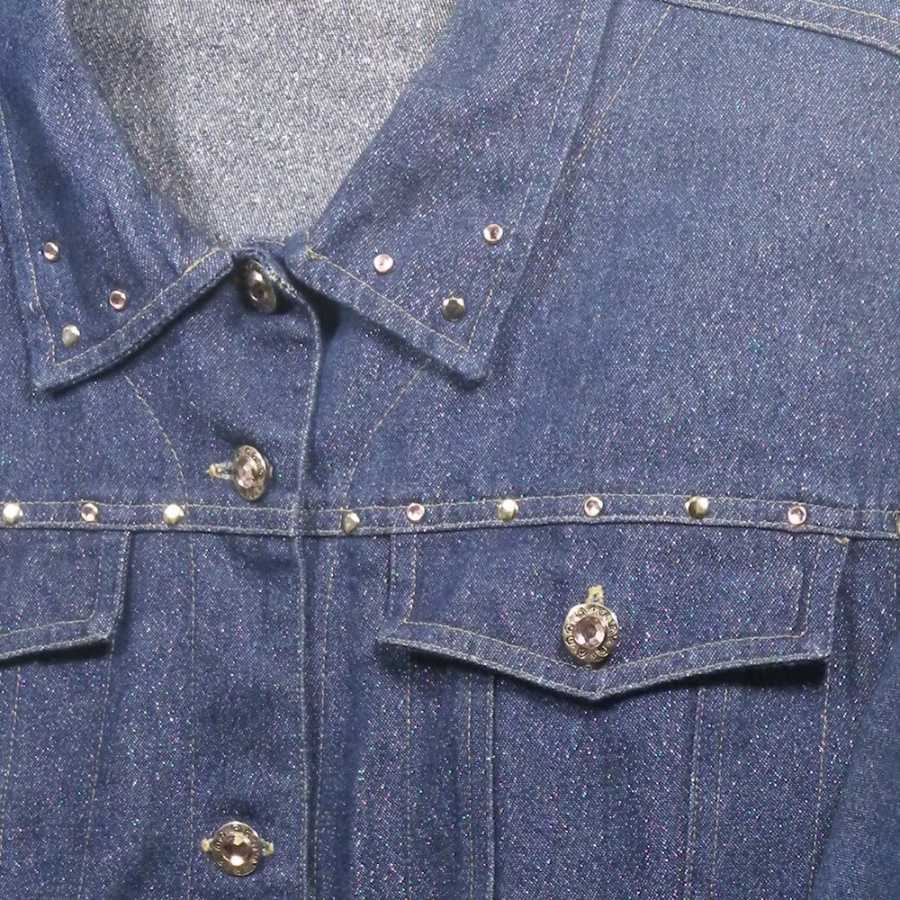 Sparkle Denim Jacket by Me and You SZ 18/20 - Picture 3 of 16